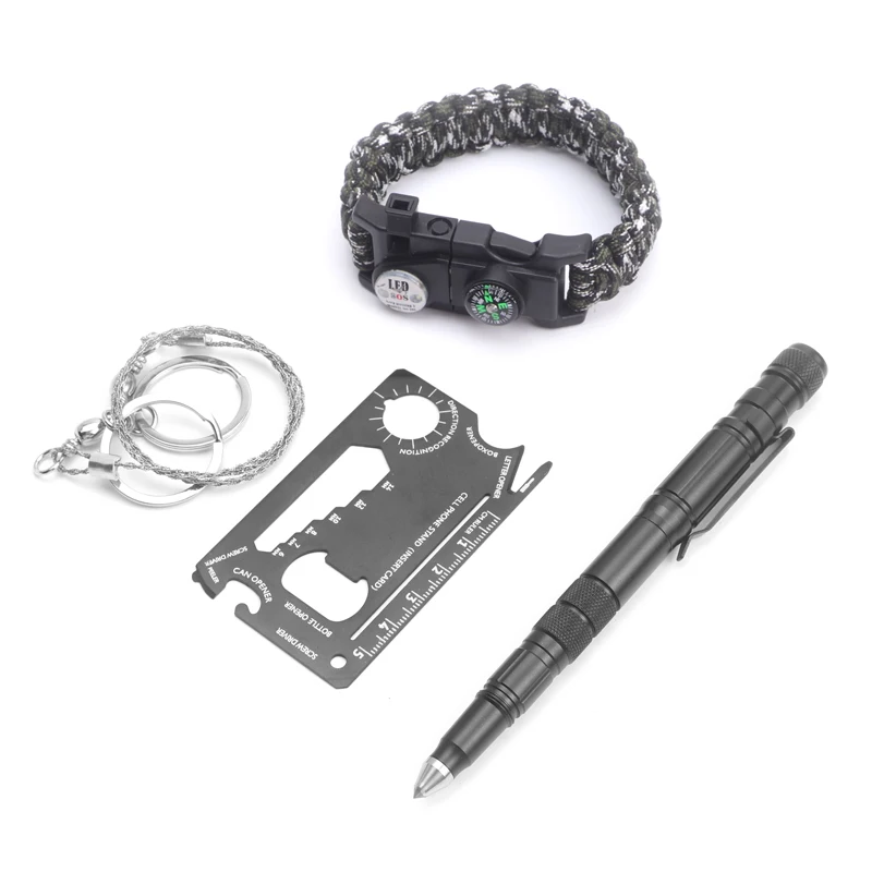 hot sale custom camping tactical pen aluminum alloy multitool pen survival mini knife  for outdoor