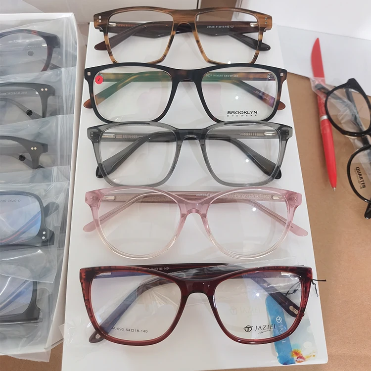 New Fashion Cat Eye acetate Optical glasses acetate Drill  Eyeglasses Frames with logo and metal Trim