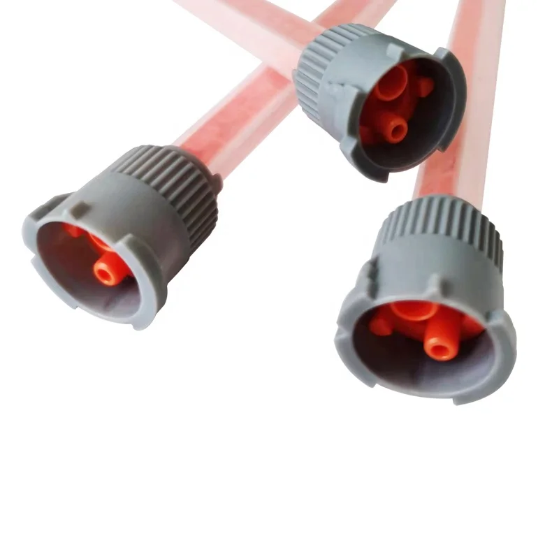 High Performance Static Mixing Tube For AB Glue Epoxy 24-Element nozzle Square Mixer Nozzle