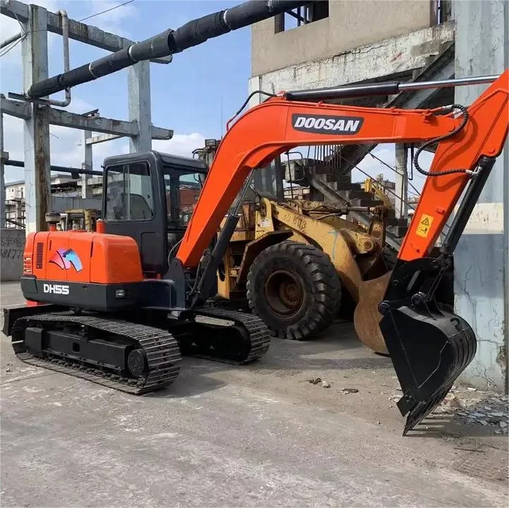 Оригинальный импортный Doosan DH55 небольшой гусеничный экскаватор распродажа