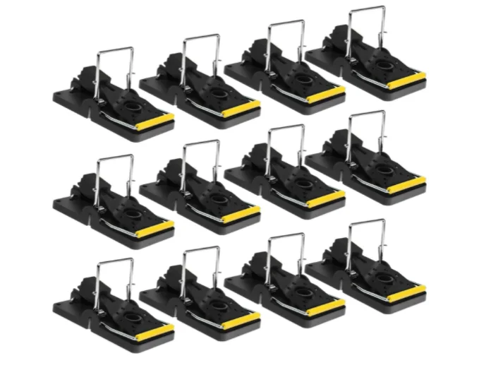 Black Plastic Mouse Trap Reusable Mouse Snap Trap Easy Use Rat Trap For Indoor And Outdoor