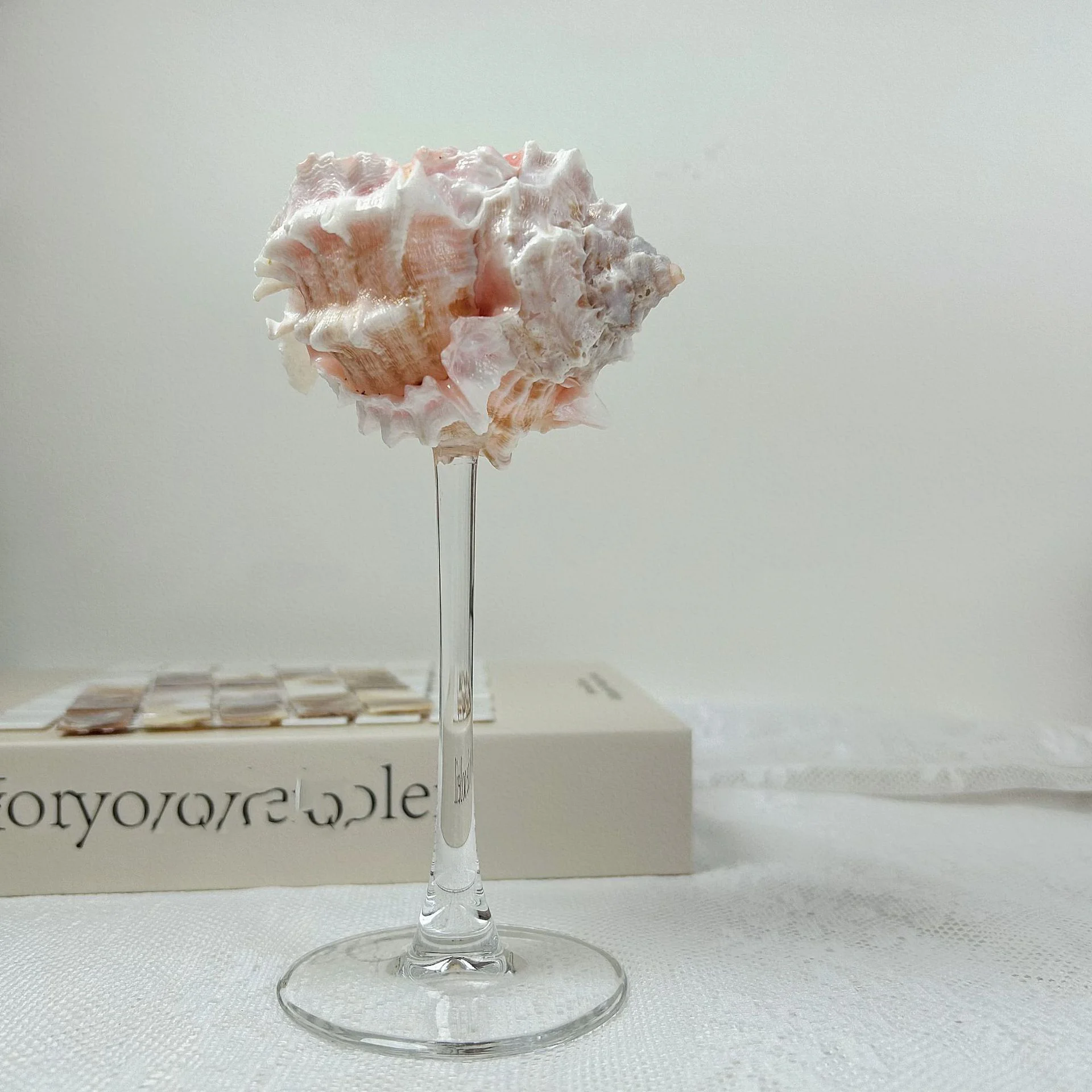 ins handmade shell conch glass Aromatreatment dish Creative companion gift cup Wedding boudoir birthday gift