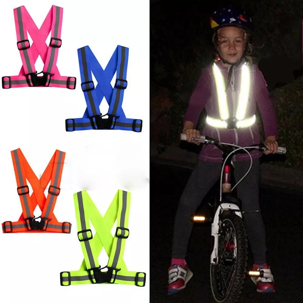 
Fancy Pink Color Reflective Safety Running Cross Belt For Girl Child 