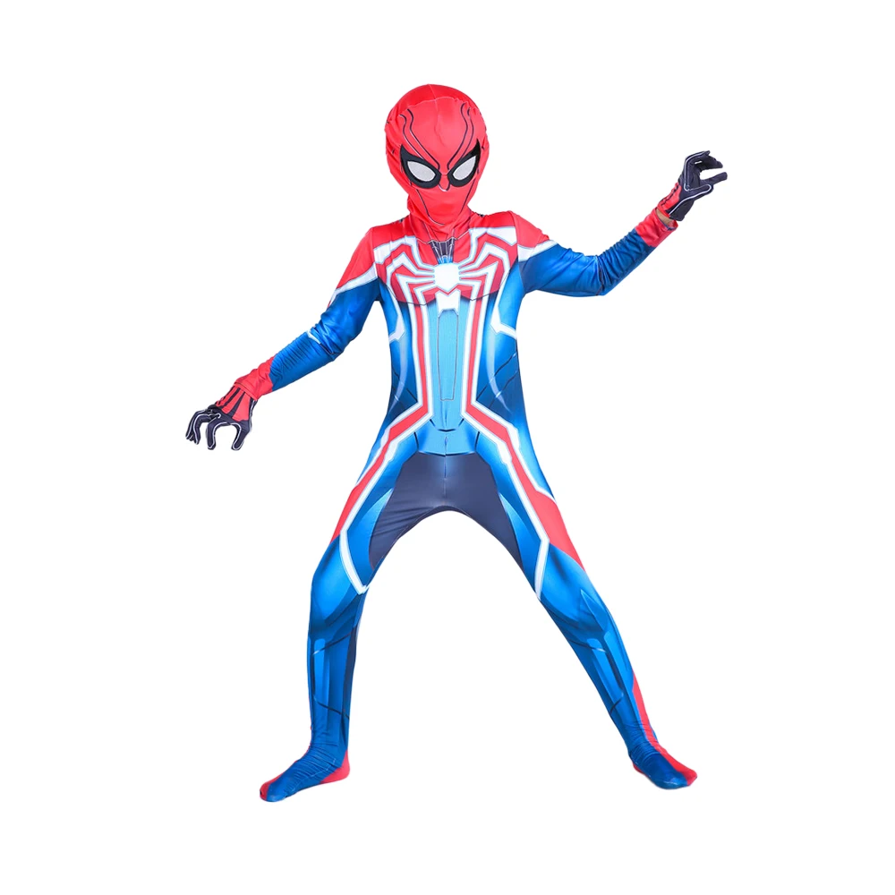 Best Price Super hero Spider-man Costume Adult Kids Jumpsuit Carnival Party Halloween Gift