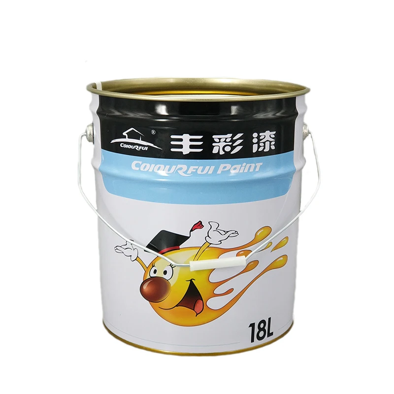 flower lid  pail 5gallon 18litre barrel drum container customized 20L round paint metal tin bucket