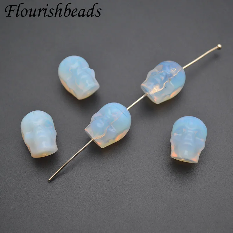 Wholesale Good Quality Natural Amethyst Quartz Skull Shape Trendy Stone Loose Beads For Jewelry Women Necklace Bracelet Making