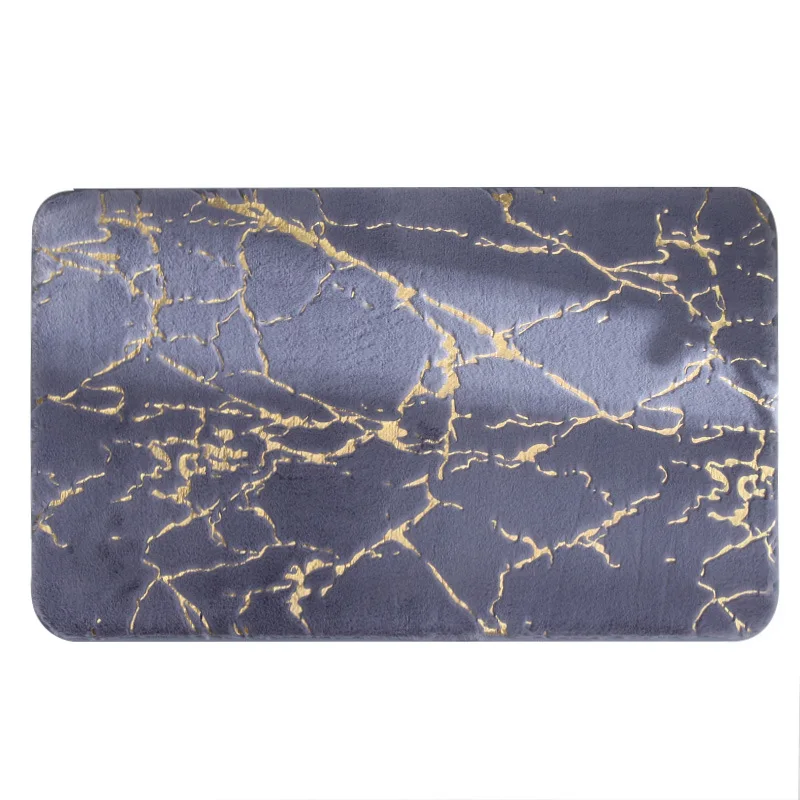 Factory direct sales fiber plush bath mat anti slip and waterproof bathroom floor mat