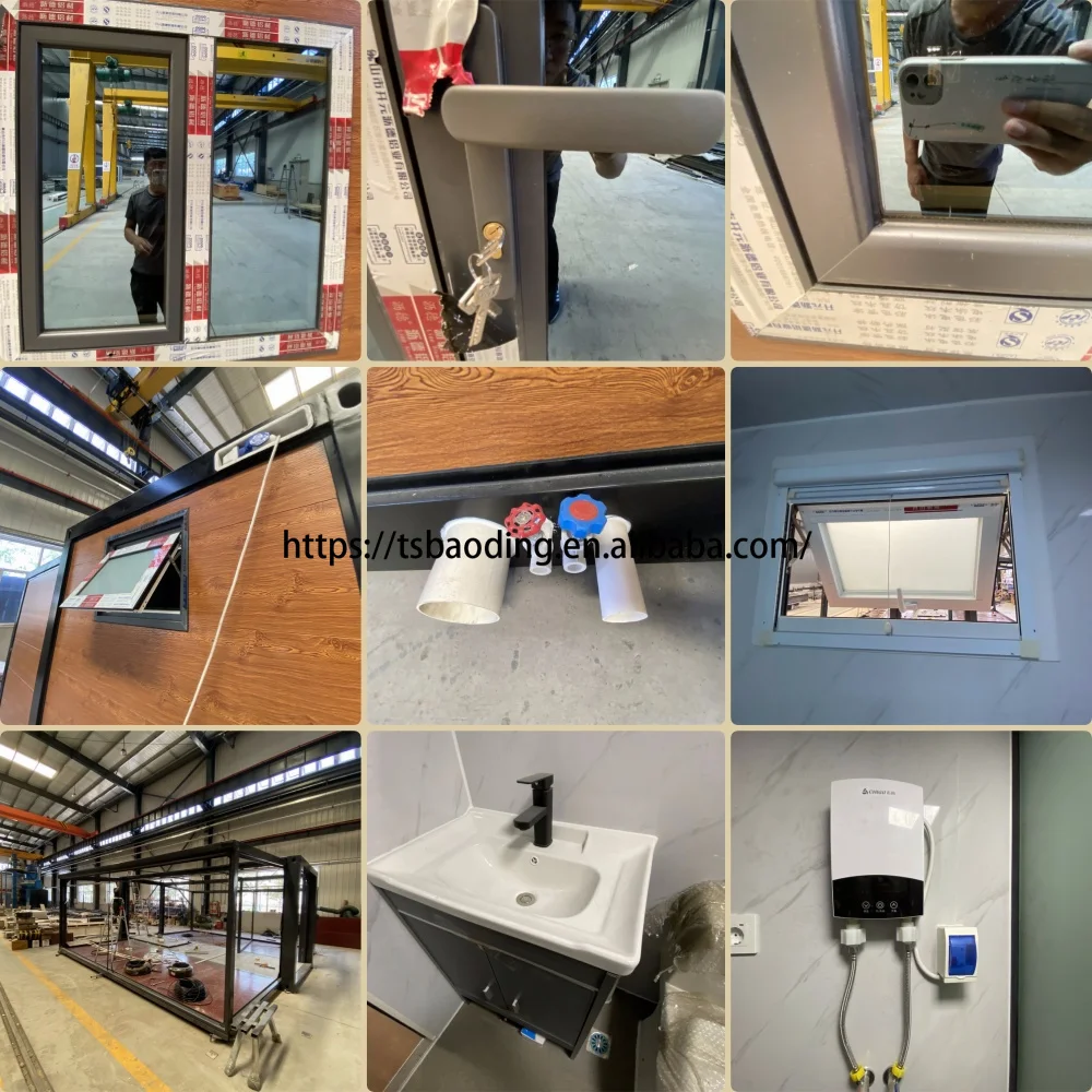 Waiyagn Expandable Modular Container Home with Pool Luxury Foldable Collapsible Container Guest House with Roof Terrace