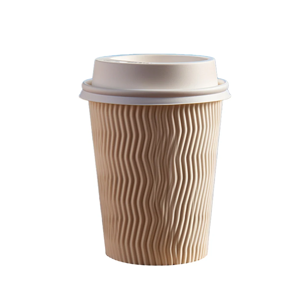 High Quality Double Wall 8oz 16oz Coffee Paper Cups Biodegradable with Lid