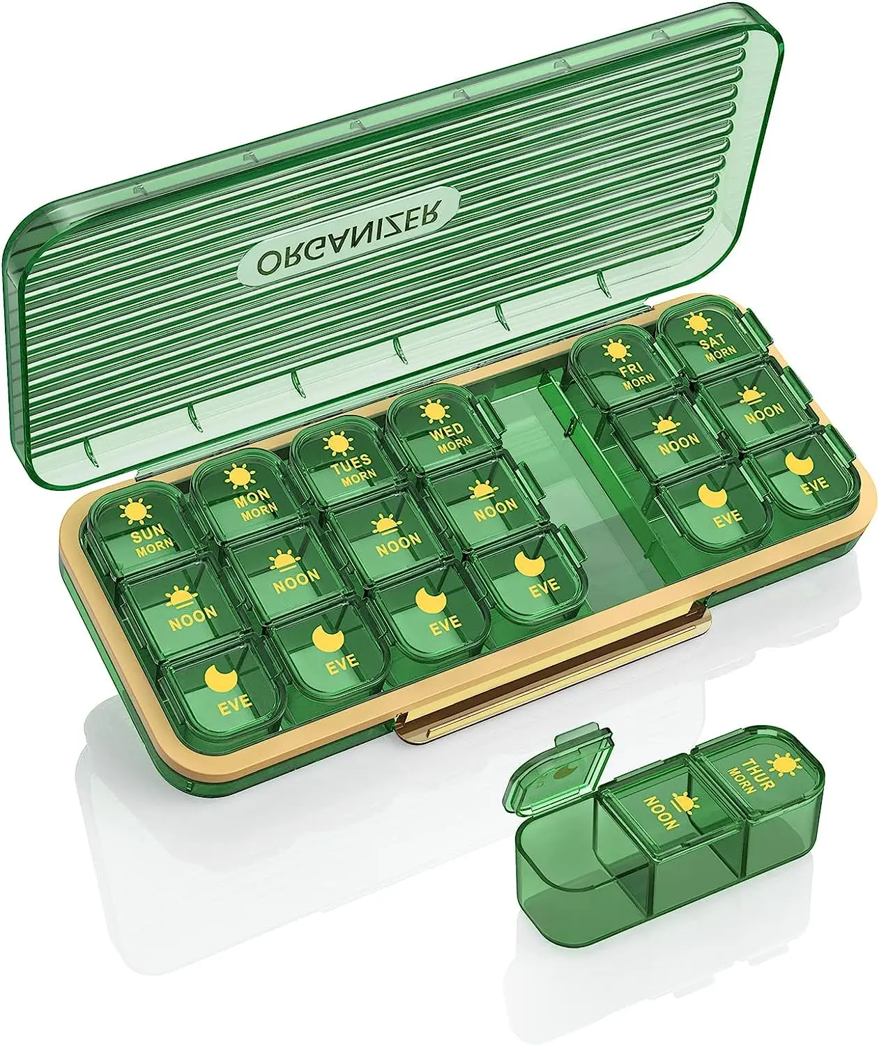 New arrival Quality Pill Box Weekly Medicine Container 3 Times a Day 7 Detachable Pill Case for Home Travel