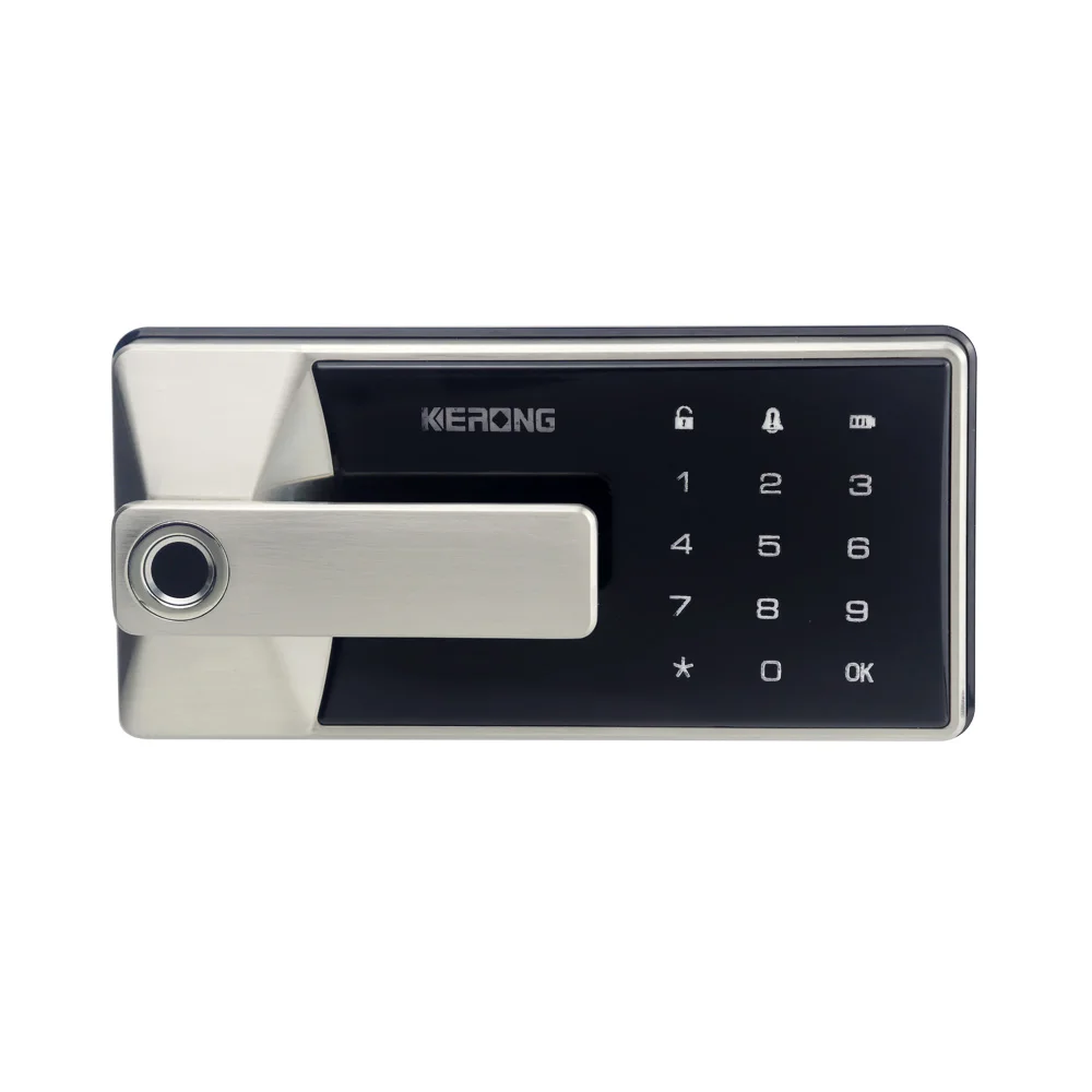 KERONG Anti theft Digital Black Keypad Biometric Fingerprint Scanner Password Filing Cabinet Door Lock