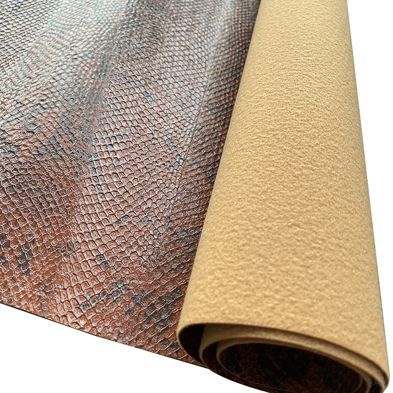 High color fastness backpack bag synthetic leather for women 1.0mm handbags pvc leather