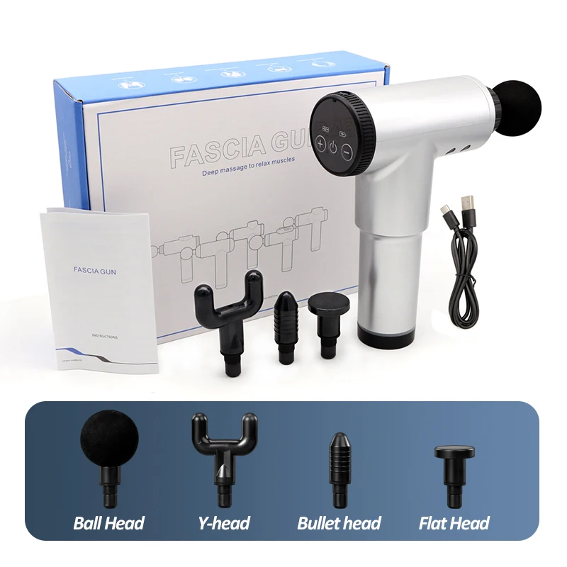 Deep Muscle Massage Gun Relax Portable Fascia Gun Machine Lcd Display Percussion Massage Body Massager 99-speed Control