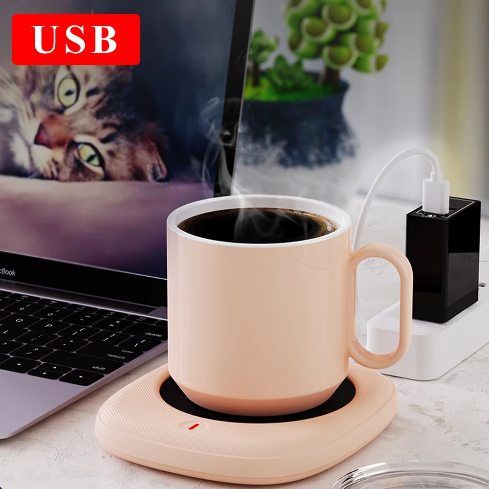 OEM USB электрическая САМОНАГРЕВАЮЩАЯСЯ керамическая чашка с контролем температуры чайный графин умная для