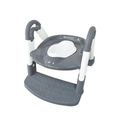 Adjustable Potty Training with Ladder Plastic Kids Toilet Seat Baby Stair Potty