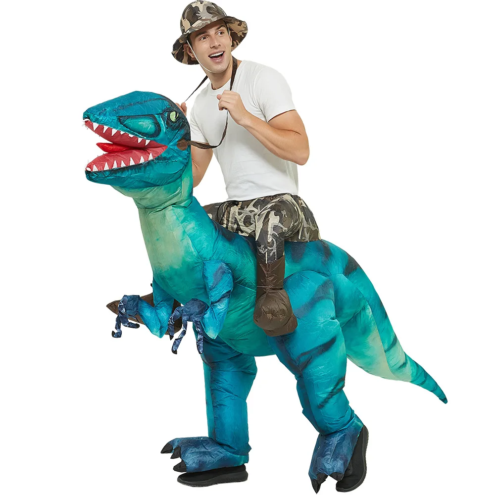 Надувной костюм T Rex коричневый динозавра REX латексные Боди надувные костюмы для взрослых обслуживание OEM