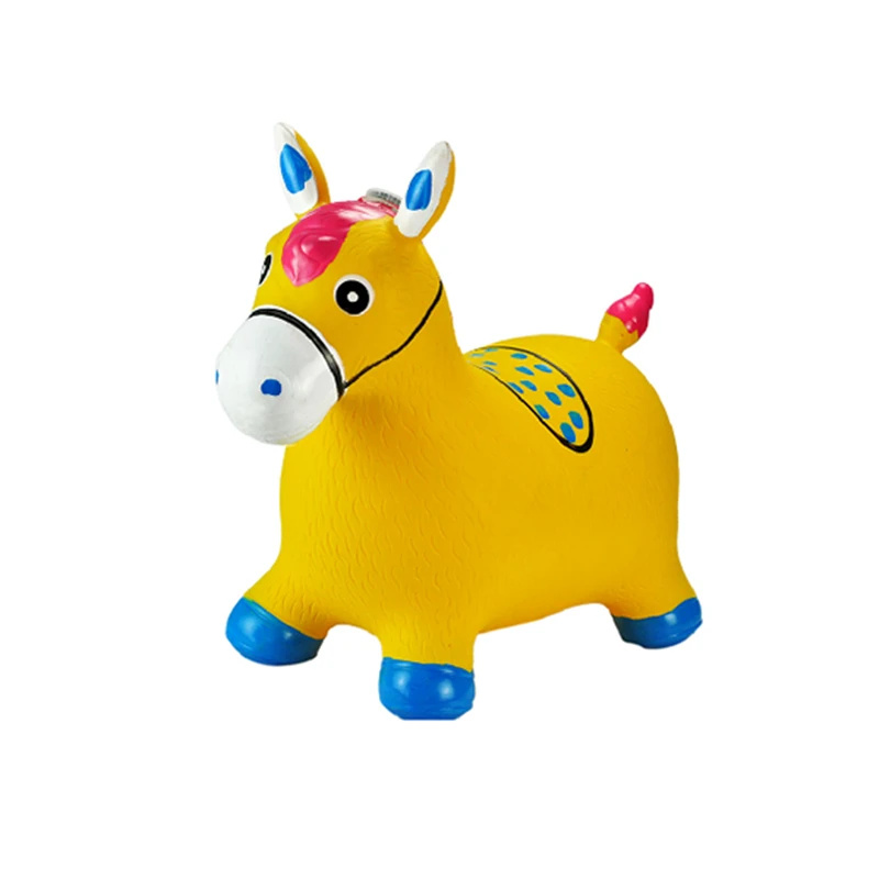 New design Colorful EN71 16P PVC jumping horse with music kids jumping animal hopper