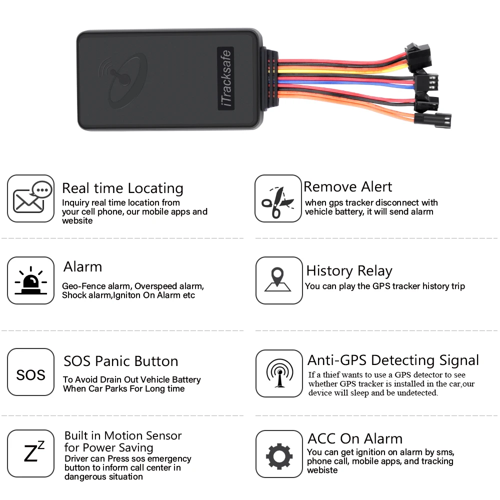 internal antenna 4G LTE WIFI AGPS GPRS GPS Tracker tracking online system with motion activated car alarm