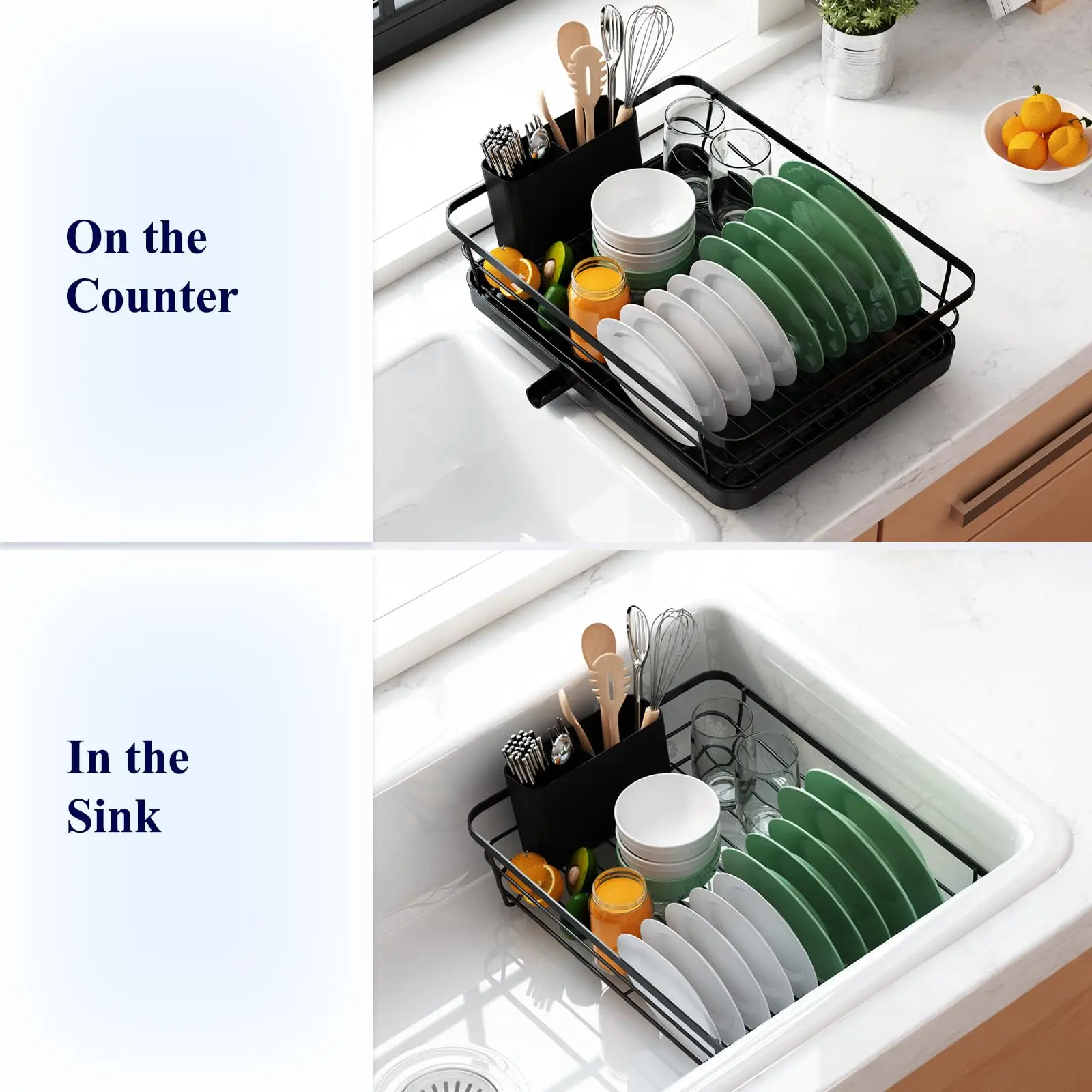 Functional Metal Dish Drying Rack Space-Saving Kitchen Organizer & Sink Storage Steel Design with OEM/ODM Welcome