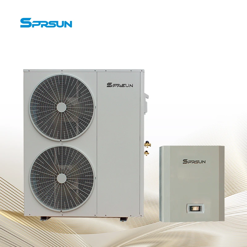 -25 degree ambient temp High Quality Split EVI heat pumps 12kw Air To Water Heat Pump Heater