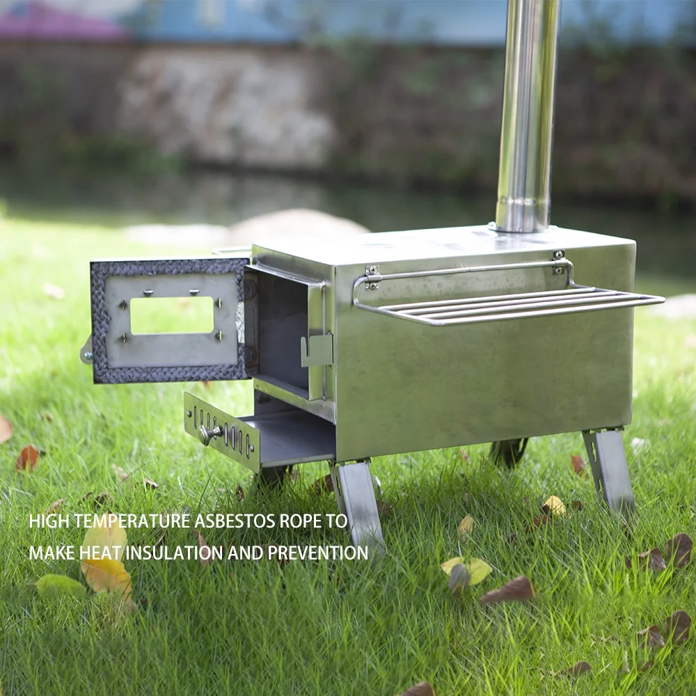 Outdoor Modern Design Multi-Purpose Ultra Light Folding Barbecue Heating Firewood Tent Stove for Camping Hiking