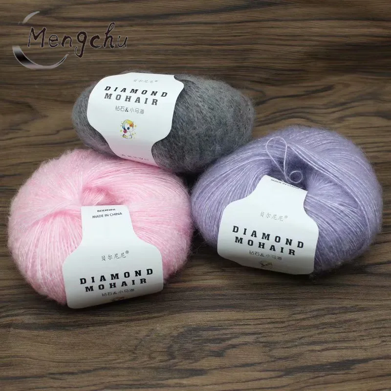 
china factory popular wholesale good quality handknitting yarn mohair acrylic wool blended 