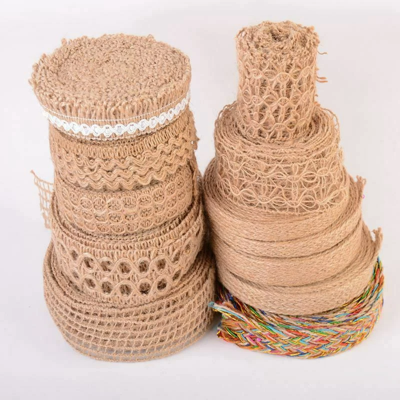 
 Джутовая лента, 5 м, плетеная веревка Hessian для украшения свадебной вечеринки  