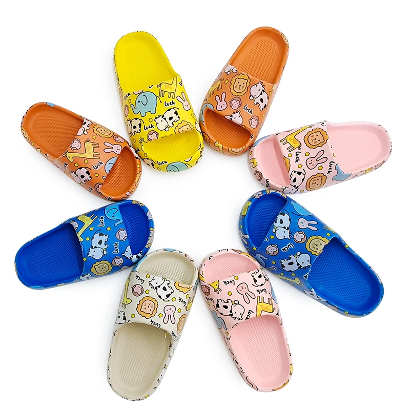 Great Value High Quality Cartoon New Orange Slides Unisex Fashion Indoor Slippers Baby Slippers