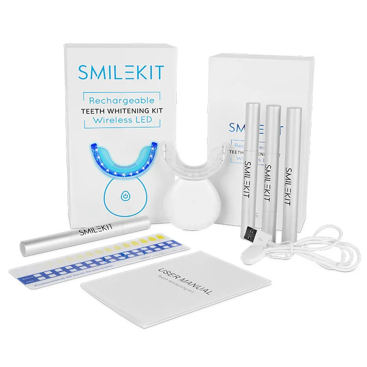 Teeth Whitening Oral Gel Kits 35% Peroxide Bleaching Dental Cleaning Care Tooth Whitener With LED Light