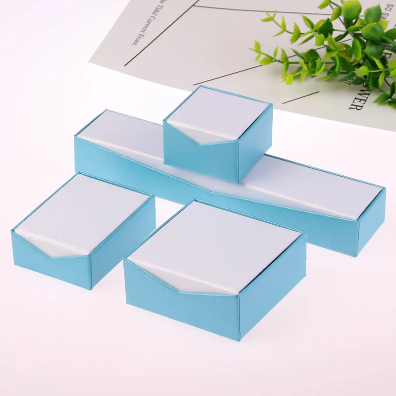 Custom logo jewelry necklace ring bracelet magnet gift boxes simple fashion paper folding pendant box wholesale