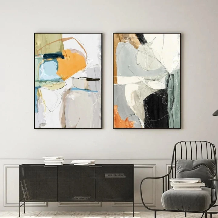 2022 Hot Sales Popular High quality MARBLE CAKE ABSTRACT On Canvas Low price Living Room Modern Painting frame wall art