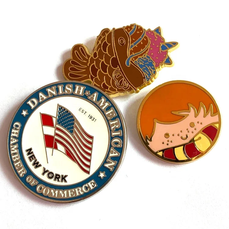 
custom cute cartoon logo metal hard enamel lapel pin/badge wholesale 