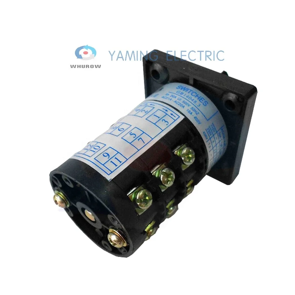  Кулачковый переключатель HZ5B-20/3 комбинации поворотный Универсальный поперечные переключатели Серебряный токоподводящий 380V 20A 3 полюса 3-х позиционный