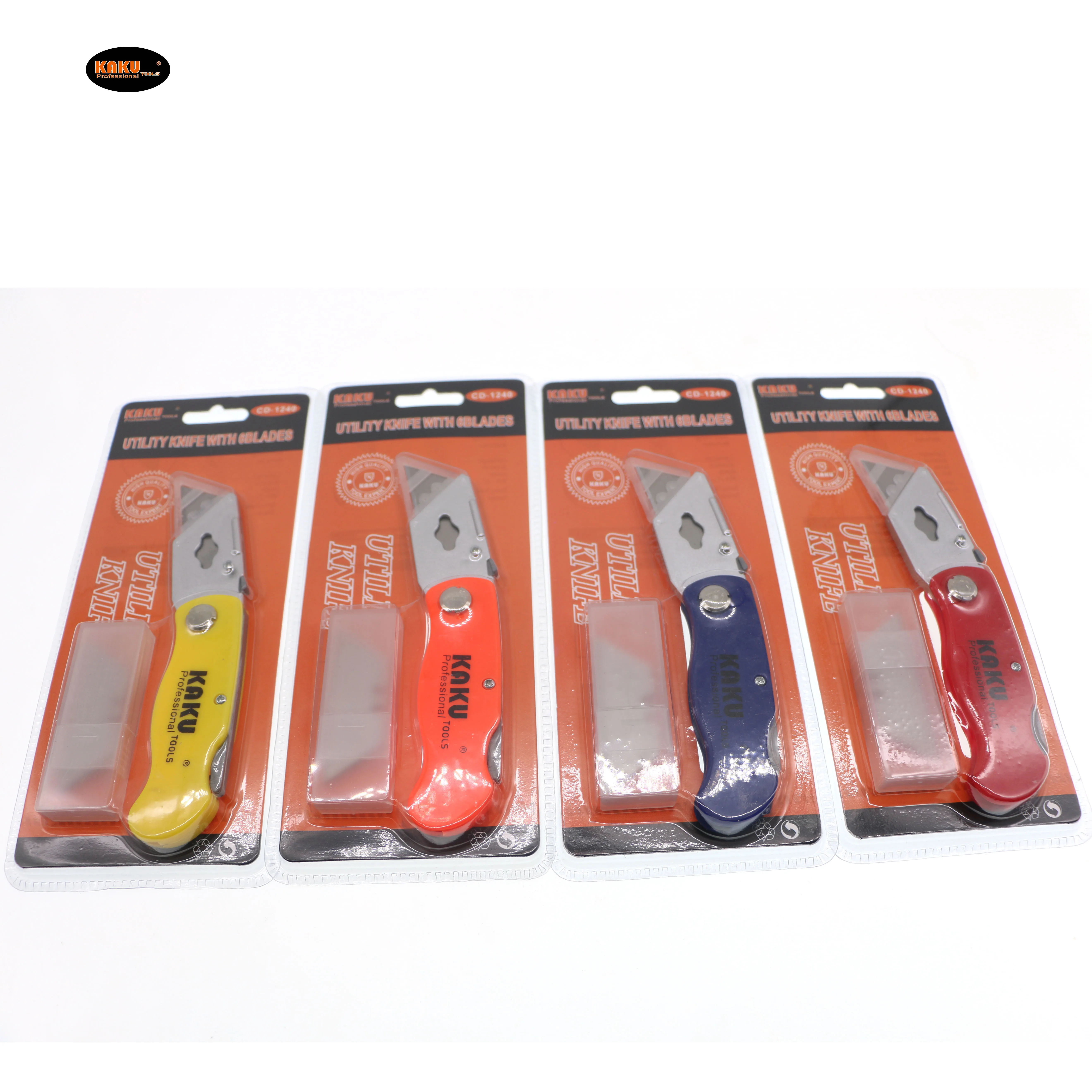 KAKU Cheap Mini Folding Pocket Knife Quick Change Blades Utility Safety Cutter Folding Utility Knife