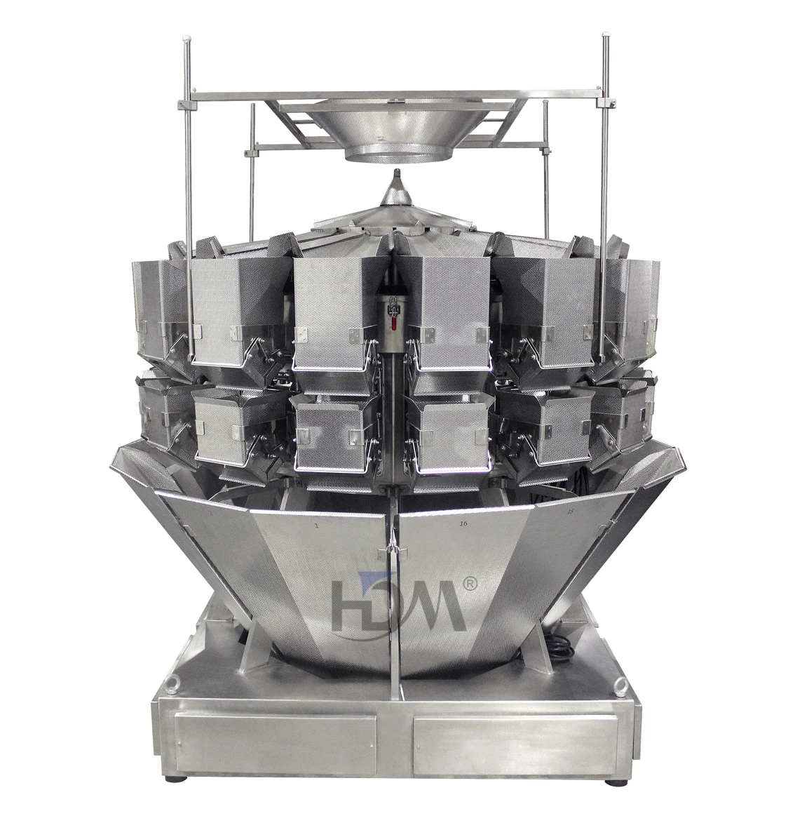 Big volume hopper multihead weighing and filling machine for salad, lettuce, potato,onion,carrots