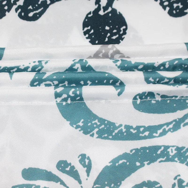 Manufacturers directly supply simple and thickened shower curtain feather printing polyester waterproof and mildew free punching