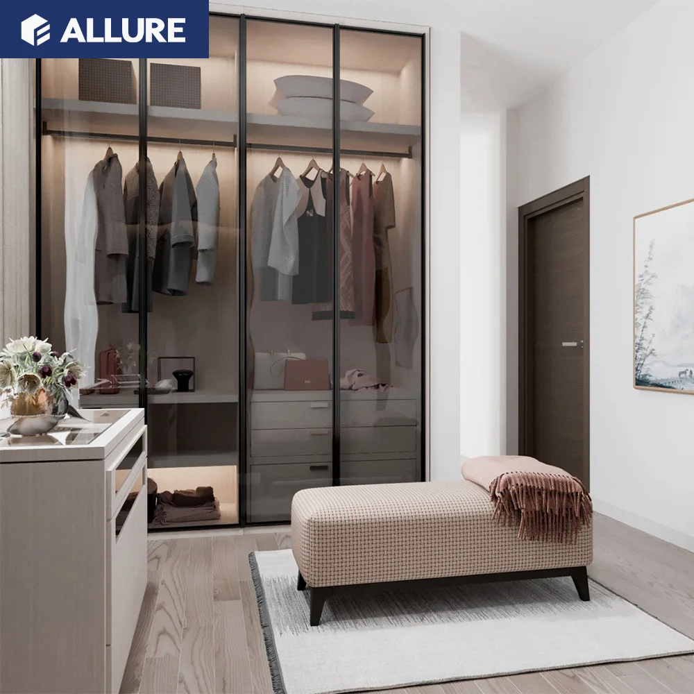 Allure Double Door Cloakroom Indonesia Hallway Stand Wood Simple Home Furniture Bedroom Furniture Wardrobe Customized Durable