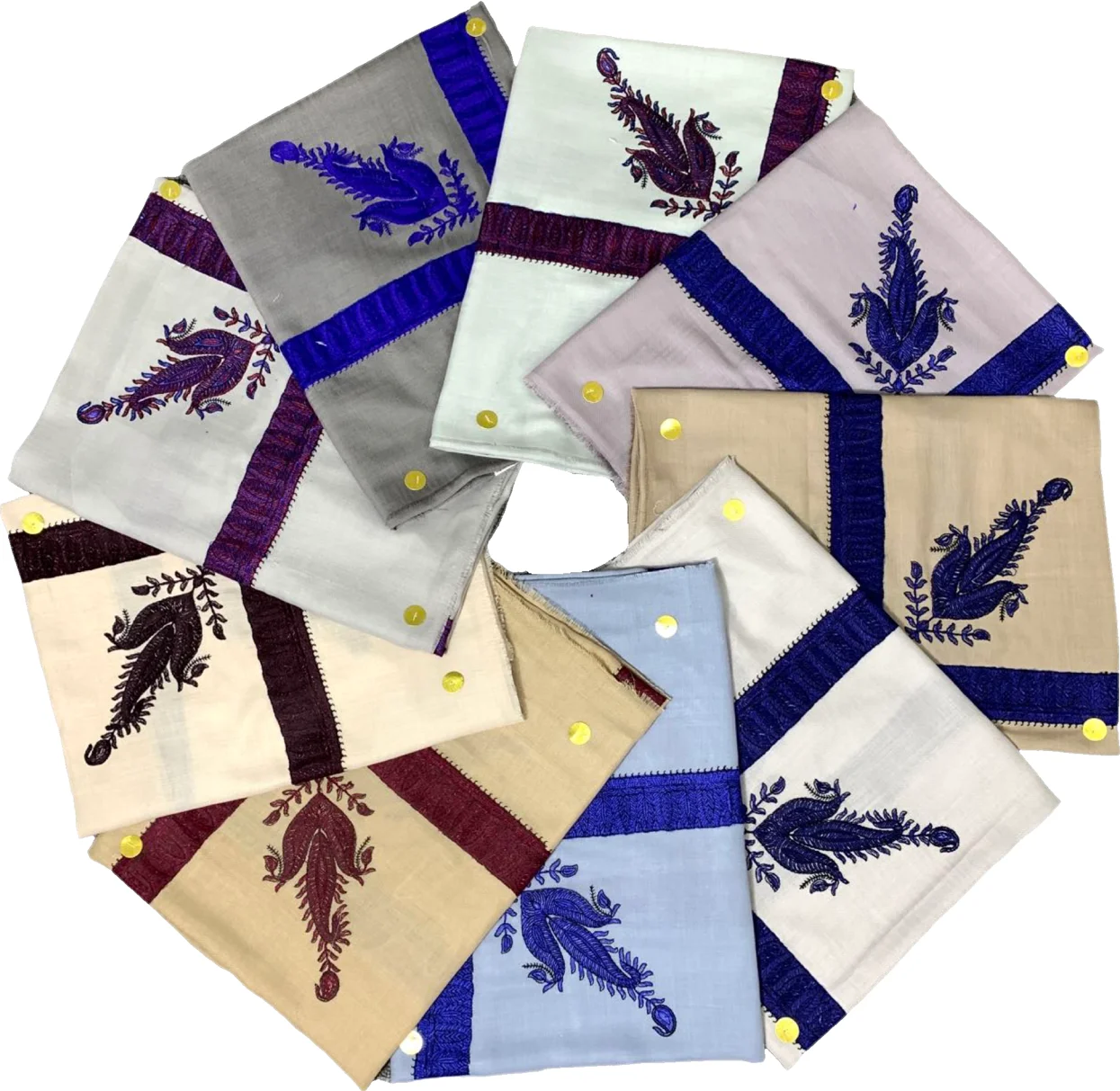 Платье-шаль с вышивкой