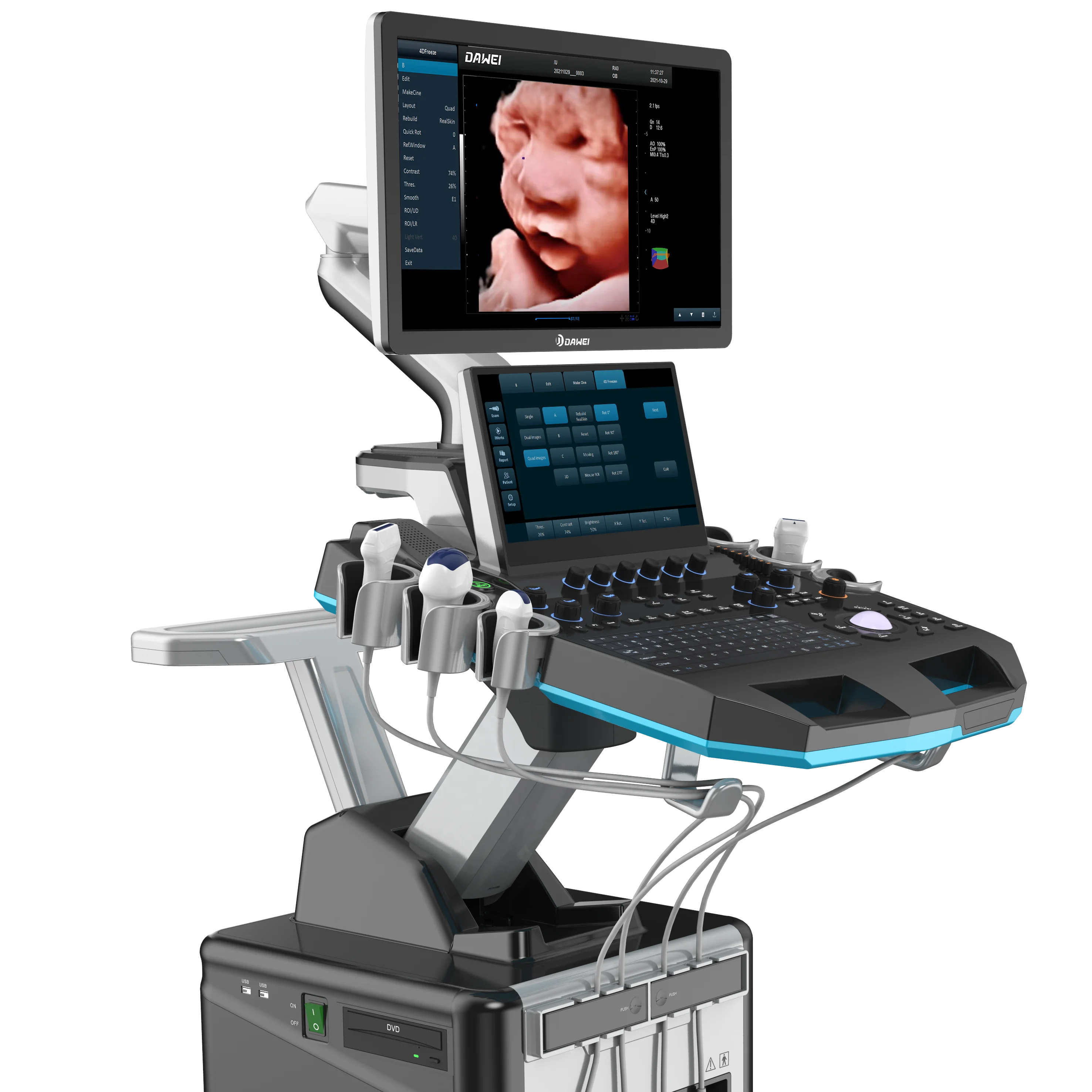 DW-T50 3D/4D/5D TROLLEY COLOR ULTRASONIC DIAGNOSTIC APPARATUS ULTRASOUND SCANNERS With amazing price