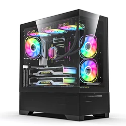 New Design PC Case Gaming Cabinet ATX Computer CPU Server Chassis Towers Tempered Glass Steel Frame For Desktop