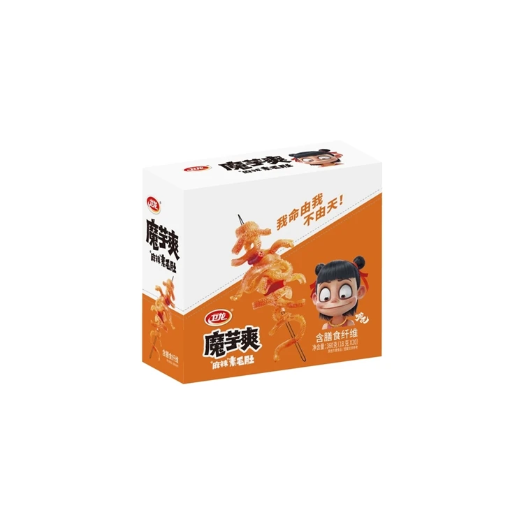 Wholesale New Spicy Strips Snacks Food 18g Weilong Boxed Konjac