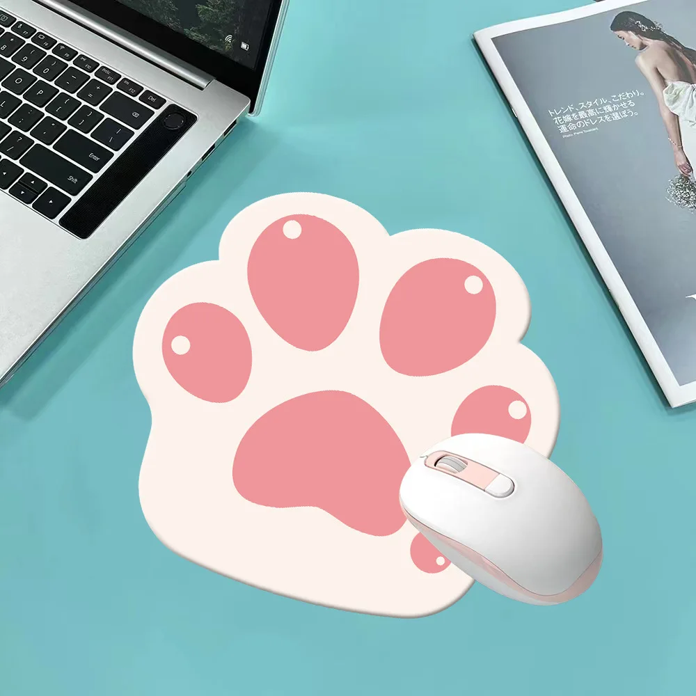 custom Rubber Mouse Pad Creative Cute Cartoon Cat Paw Pattern Anti-slip Mice Comfortable Mat Computer Pad Game Mousepad