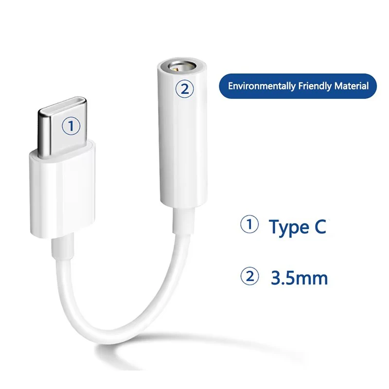 Hot Sale Accessories Type C Male to 3.5MM Female Headphone Jack Audio Adapter xnxx Video Converter USB Aux Cable