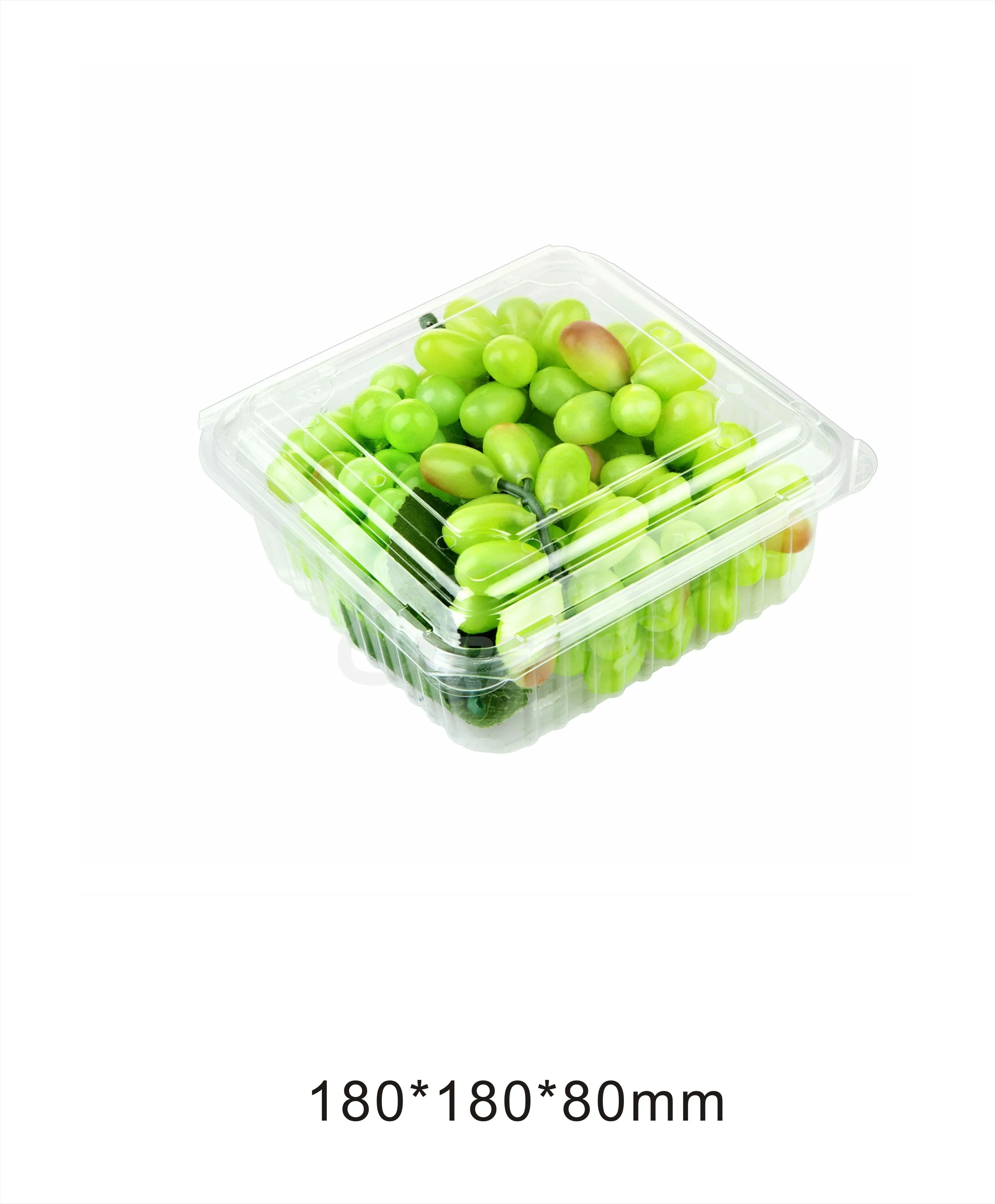 PET Disposable Plastic Packaging Fruit Grapes , black grapes Clamshell Container