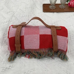 Wholesale Recycle Cotton Printed Quilted Waterproof Outdoor Camping Blanket  Custom Waterproof Picnic Blanket