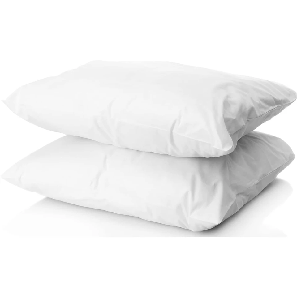
White Goose Feather Bed Pillow - Feather Pillow - Down Alternative Hypoallergenic Pillows for Side and Back Sleepers 