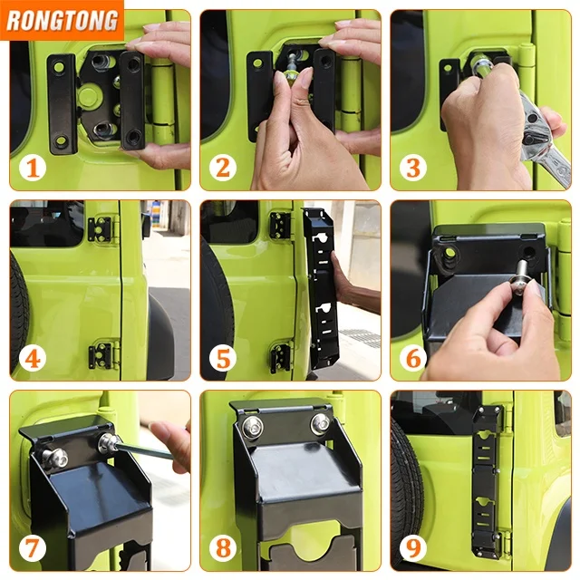 New Iron Exterior Accessories Car Tail Door Hinge Step Foot Pedal for Suzuki Jimny 2019+