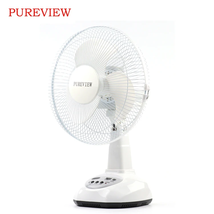 
12 inch Electric Solar fan Wholesale Charging Table Rechargeable Powered Battery Rechargeable Power Bank Function Portable Fan 