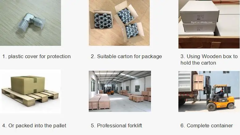 2501 JIC 37 Fittings Hydraulic Caobon Steel Male to Male NPTF Thread 90 Degree Elbow Hydraulic Tube Fitting