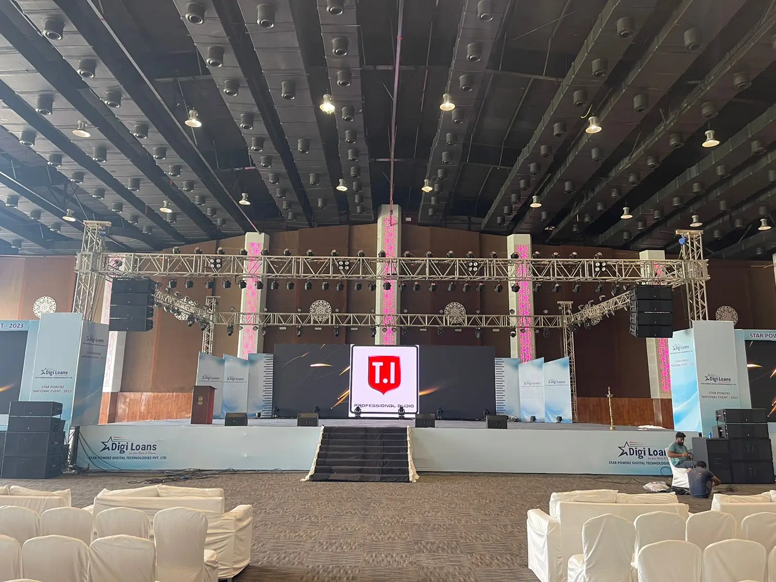 Customization sound equipment/amplifiers/speaker audio system double 12 inch three way passive line array speakers